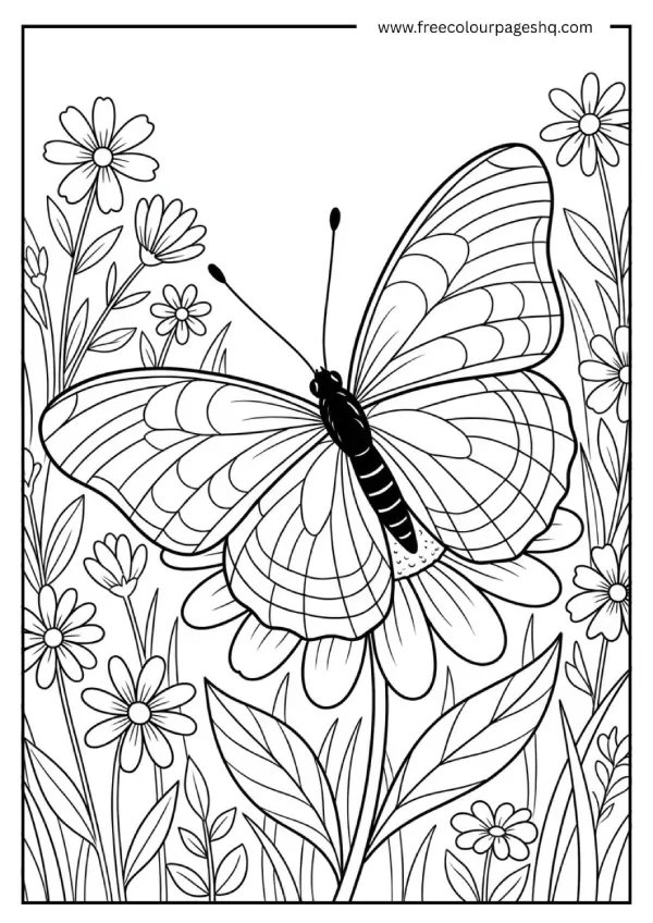 rainbow butterfly coloring pages