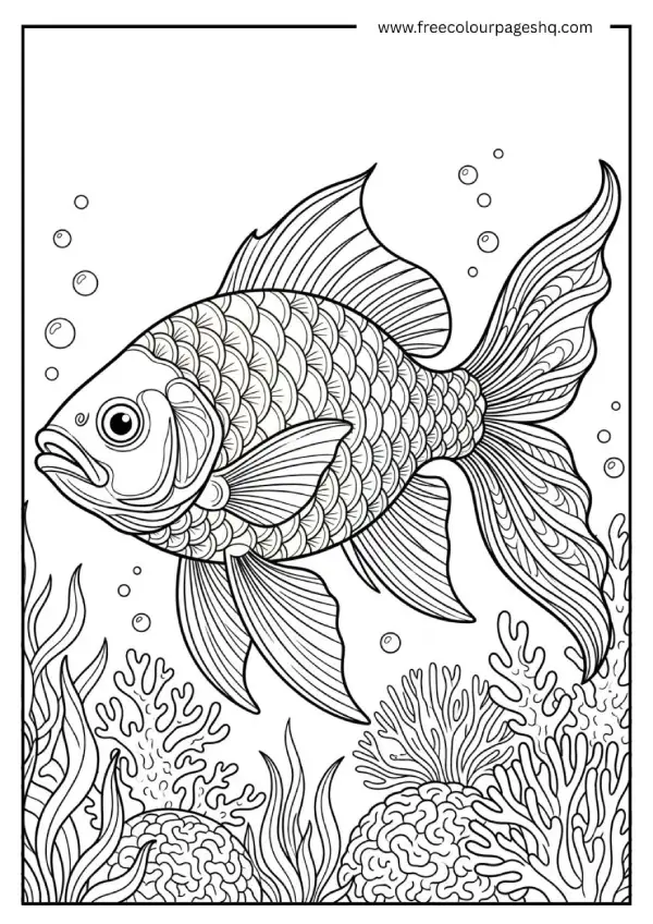 rainbow fish coloring pages