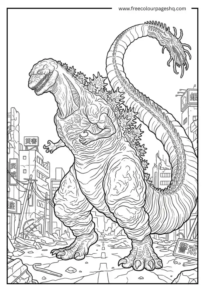 shin godzilla coloring pages