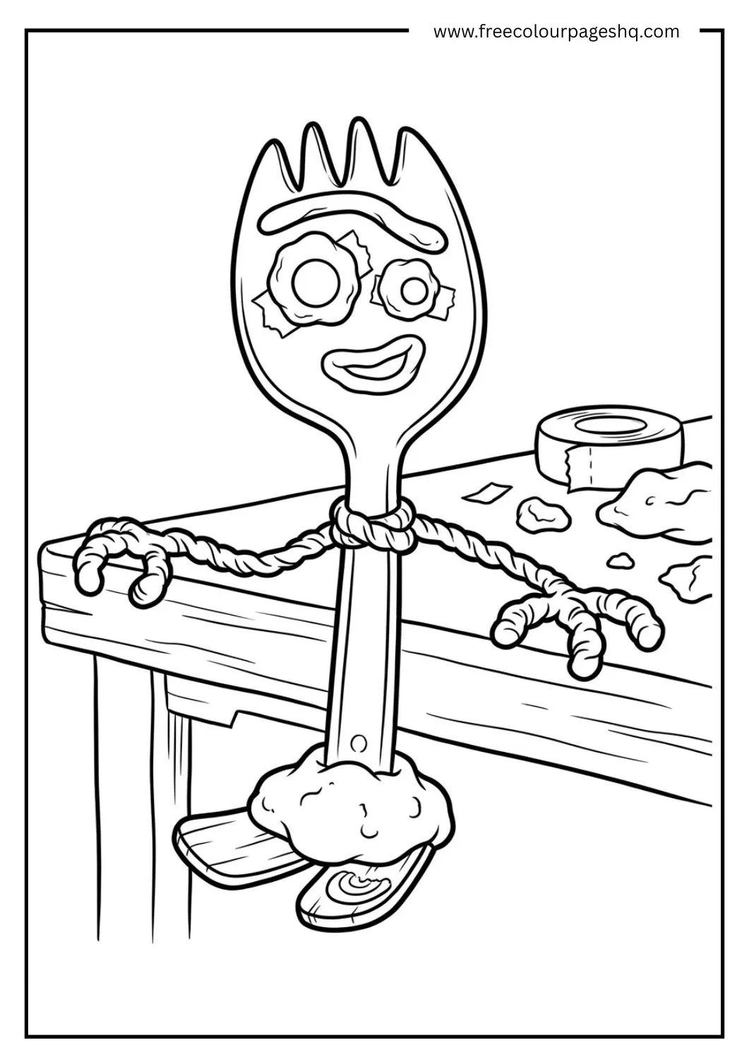 toy story forky coloring pages spork character toy story forky coloring pages spork character