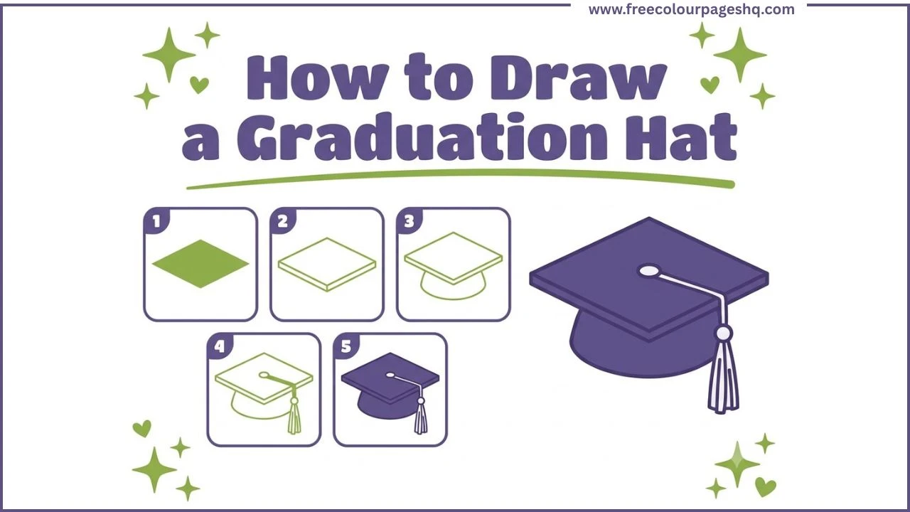 How to draw a graduation hat