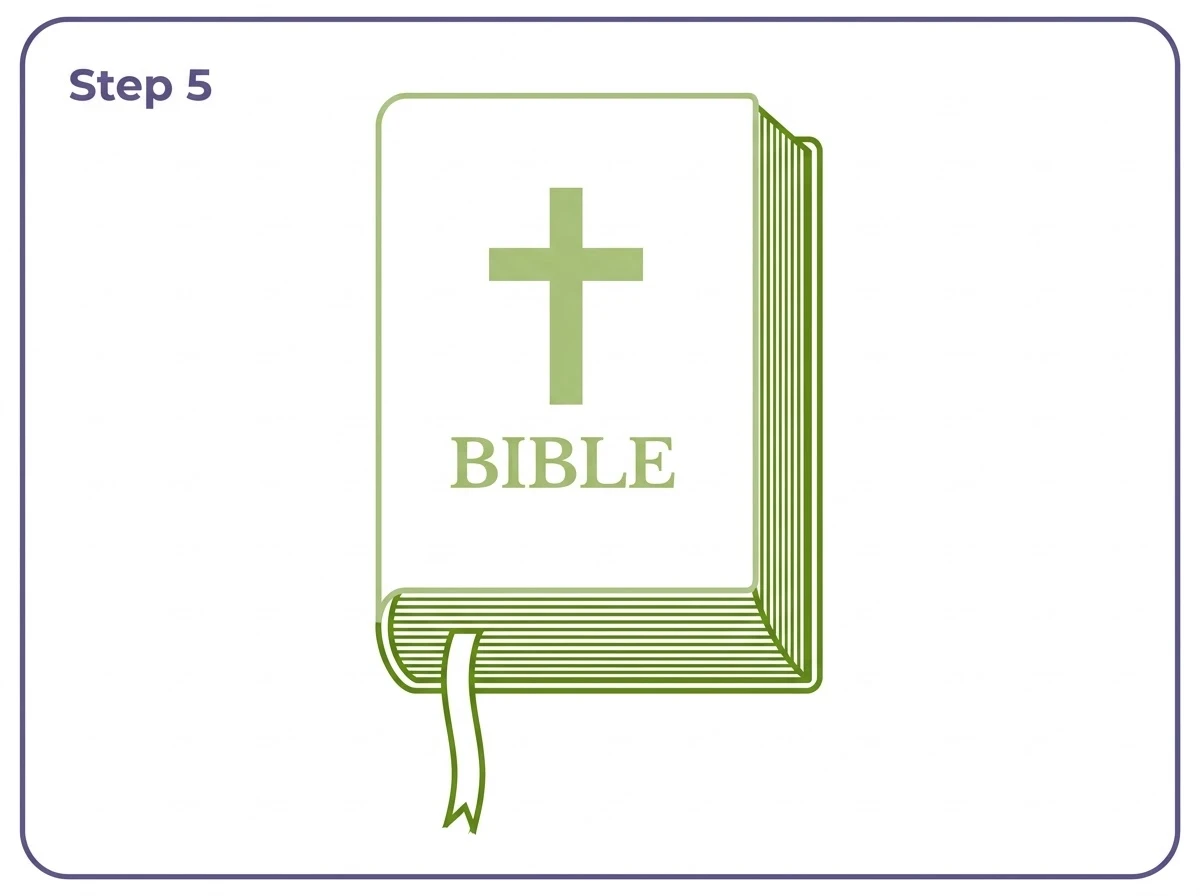 how to draw a bible step 5 pages bookmark