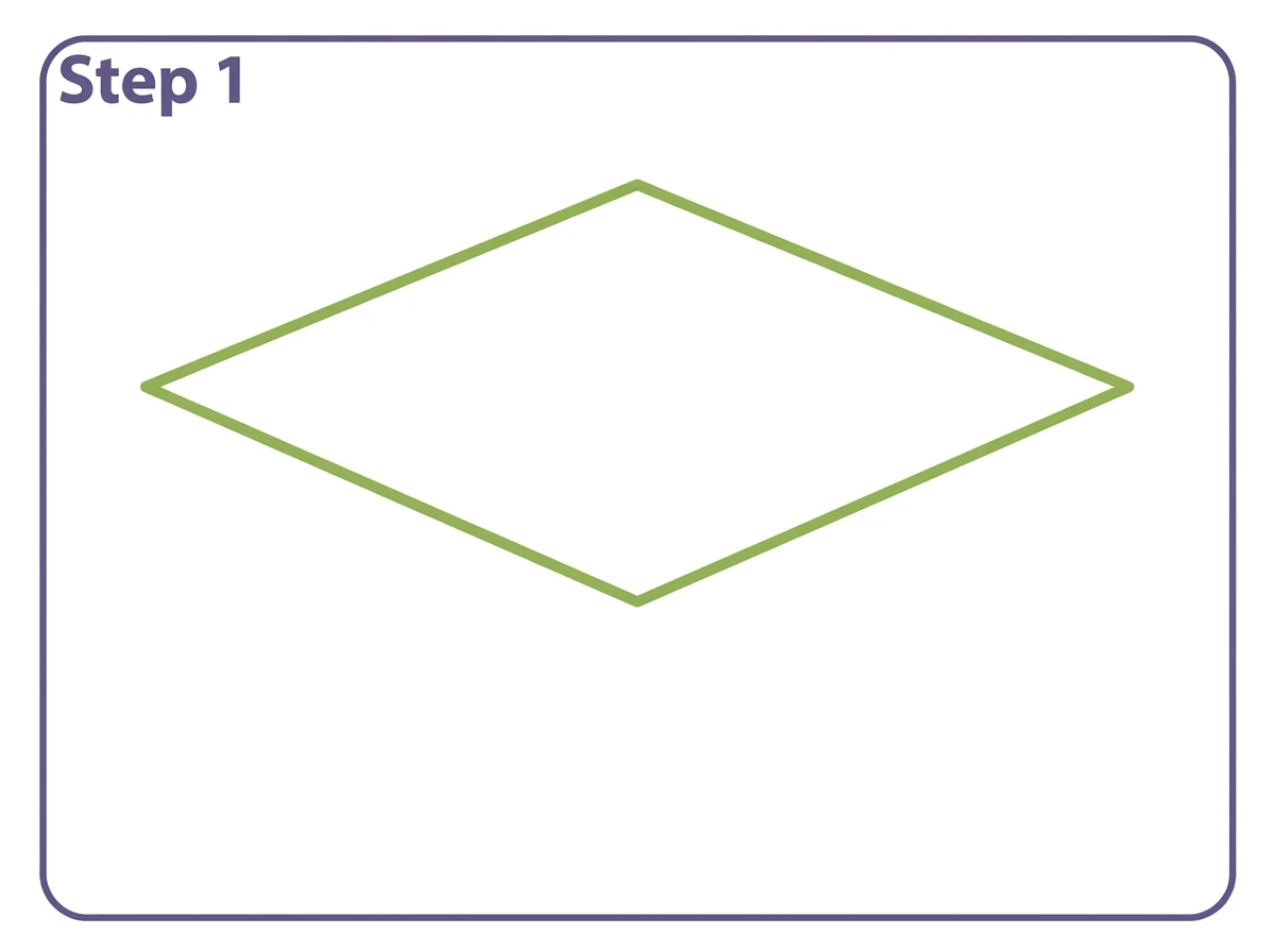 how to draw a graduation hat step 1 diamond board