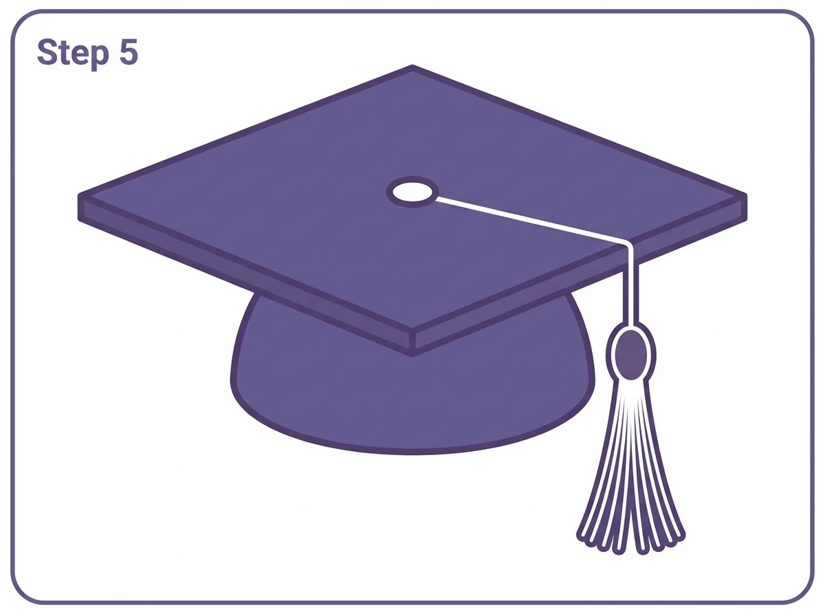 how to draw a graduation hat step 5 colored final