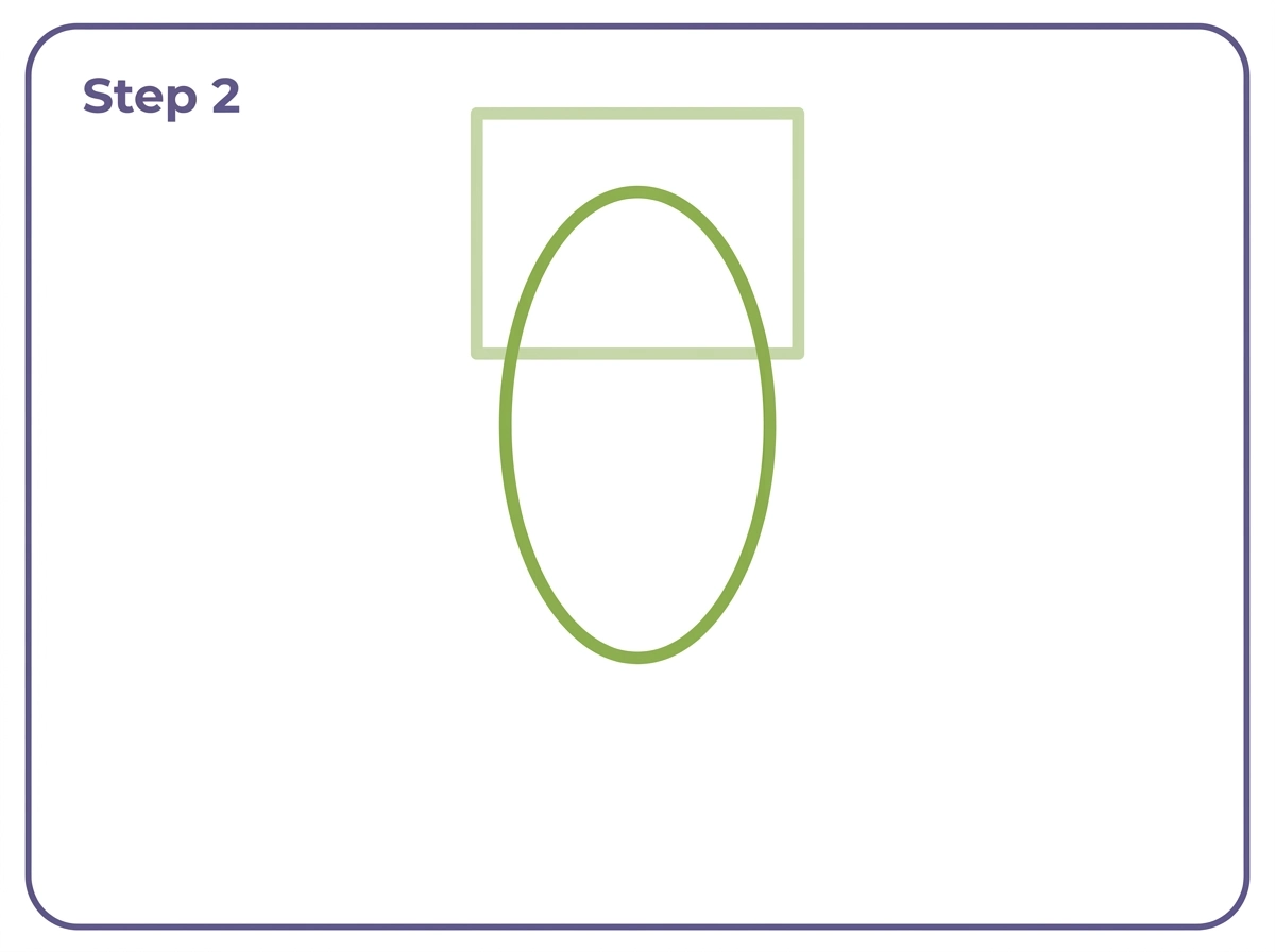 how to draw a leg step 2 thigh oval