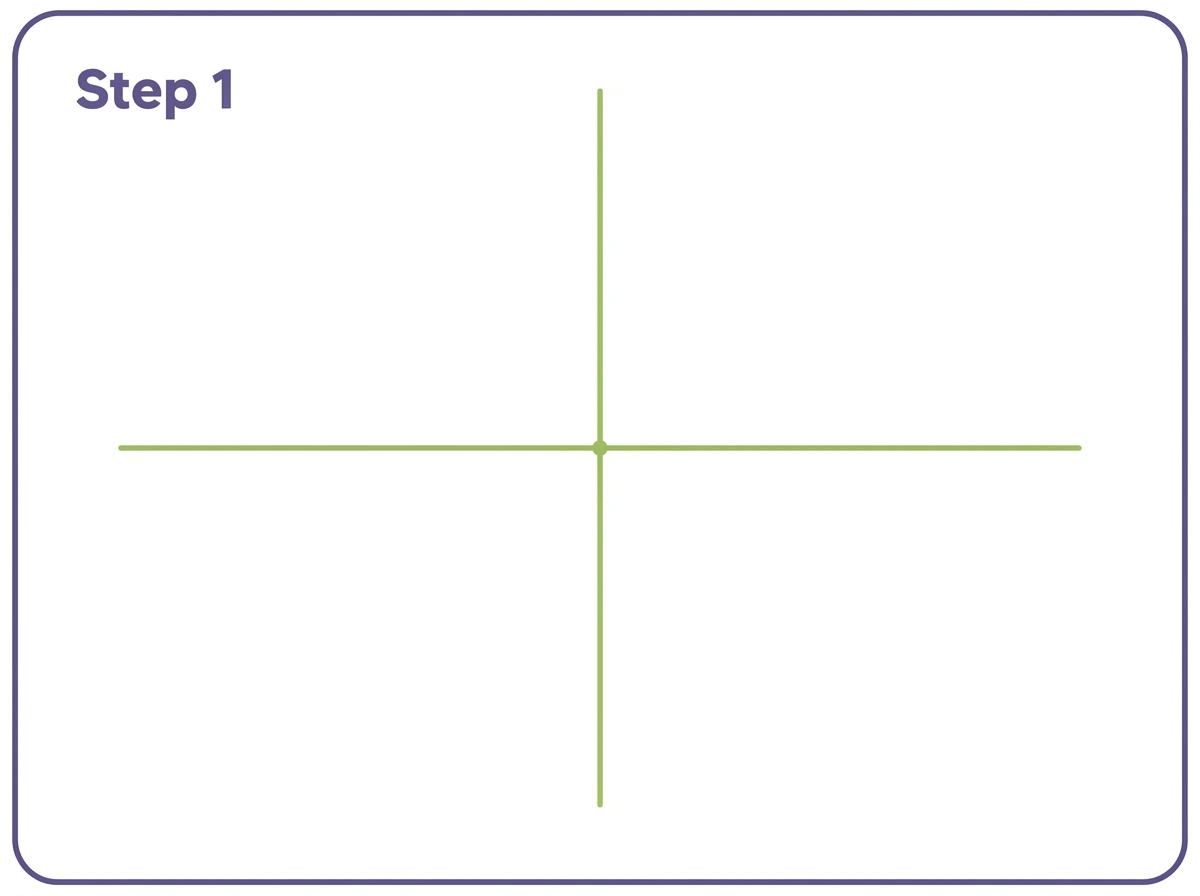 how to draw an oval step 1 cross guide