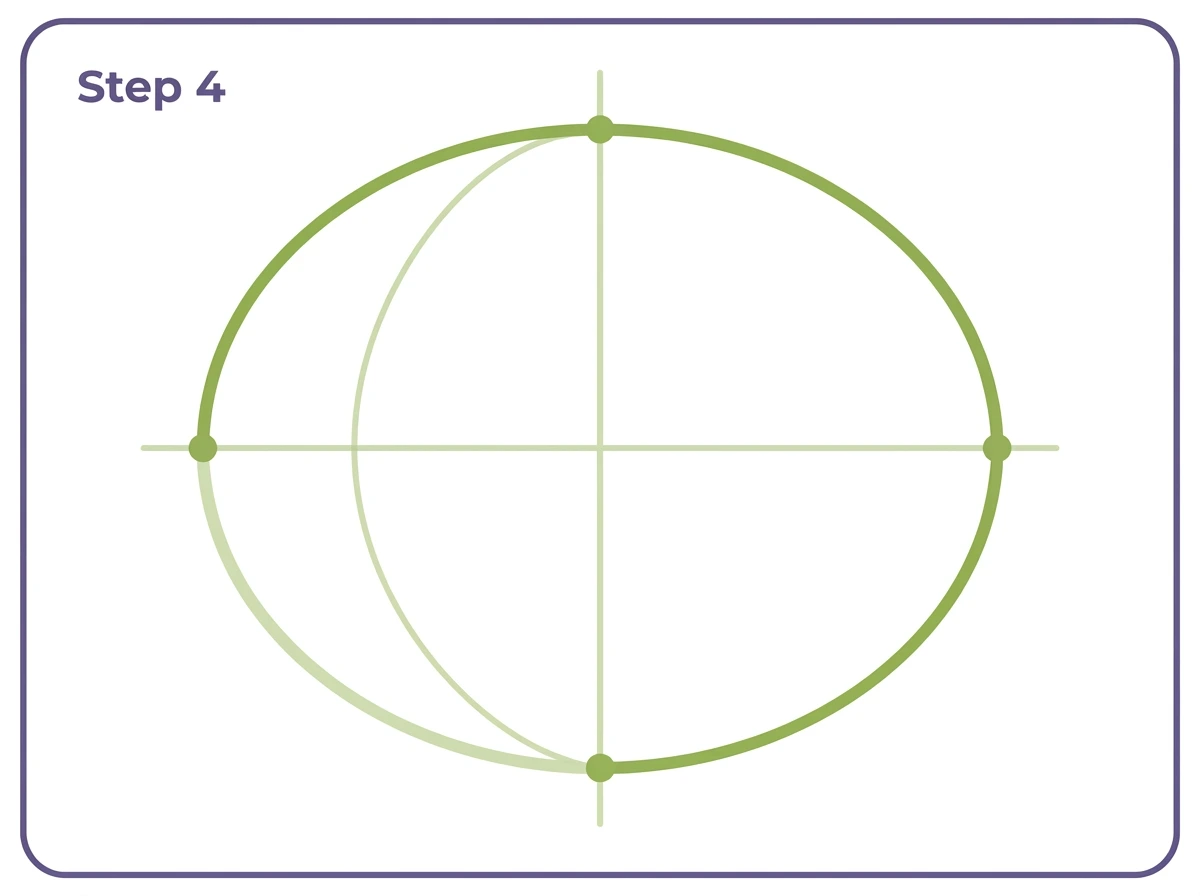 how to draw an oval step 4 complete oval