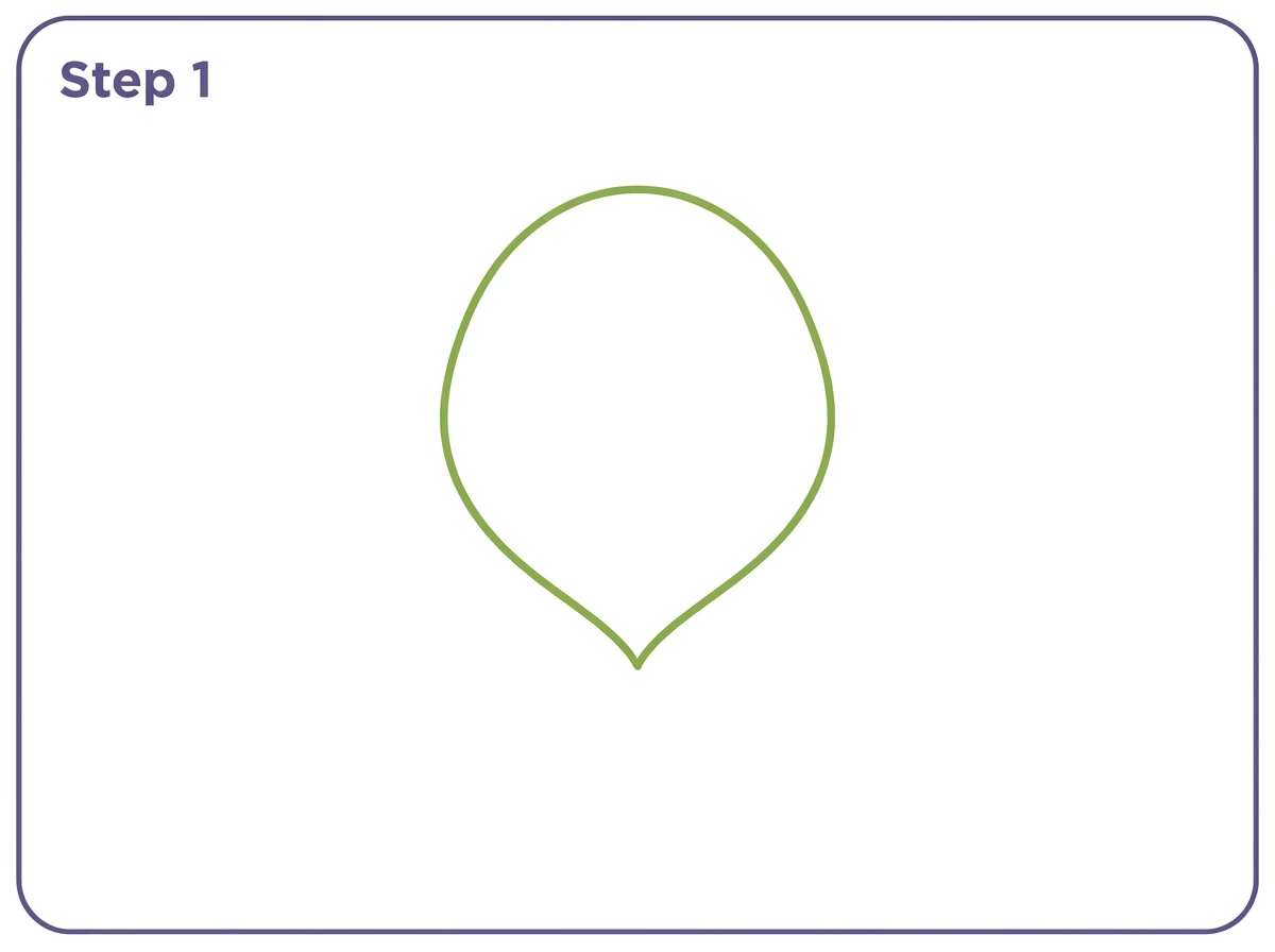 how to draw hoods step 1 opening shape
