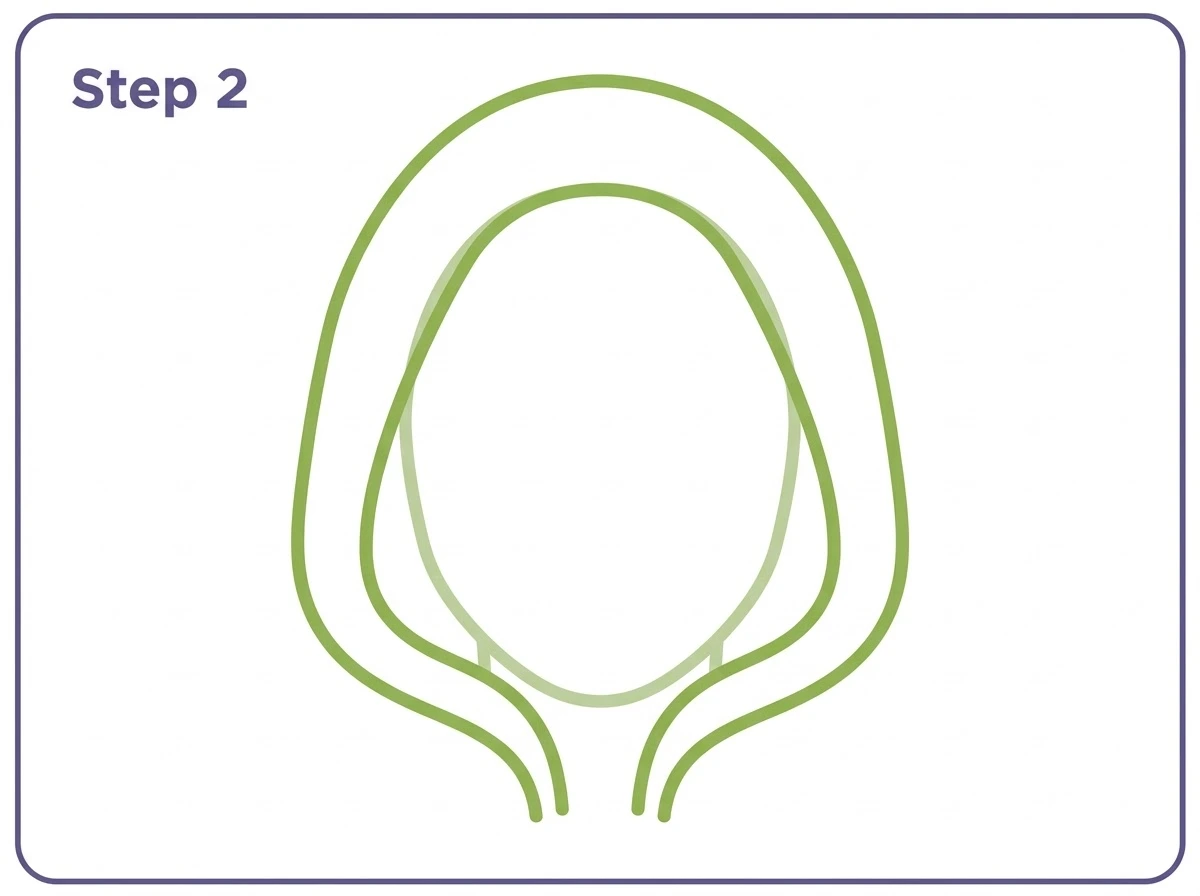 how to draw hoods step 2 outer dome