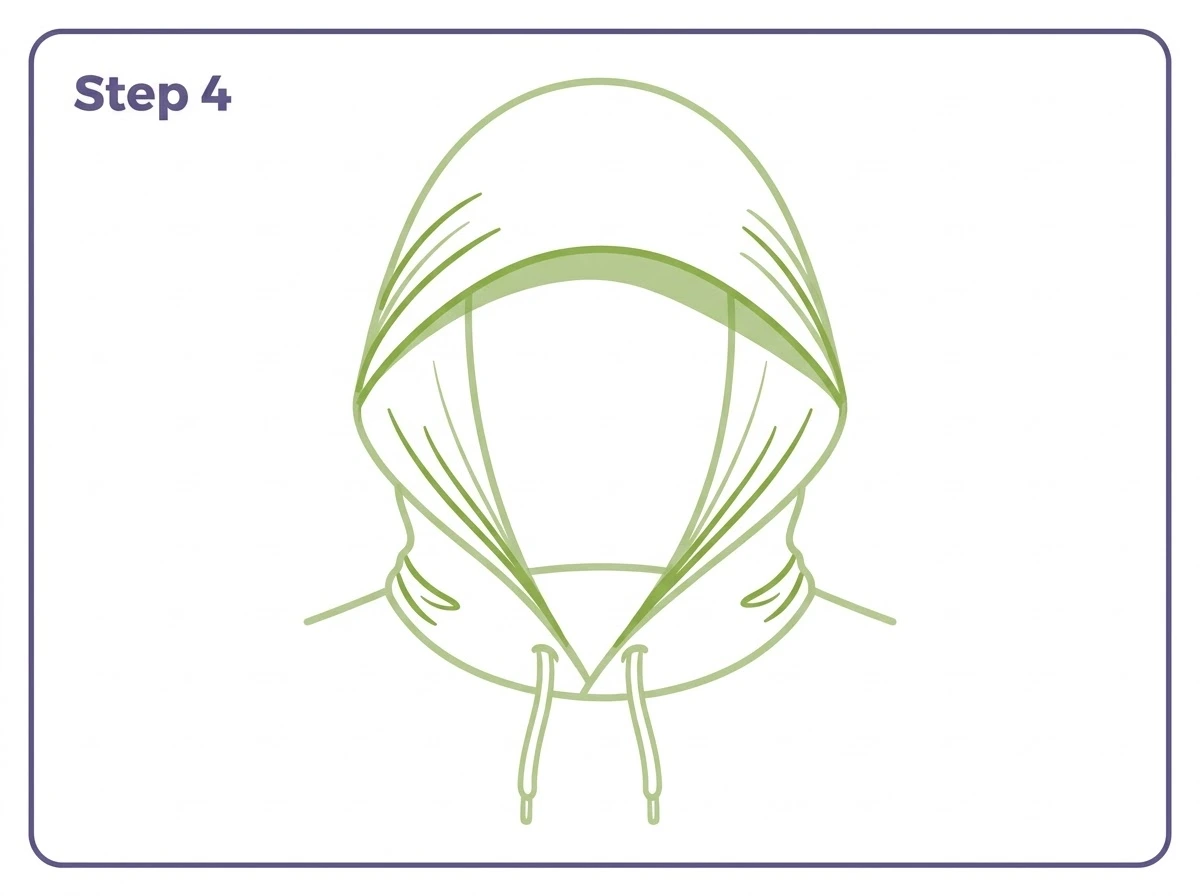 how to draw hoods step 4 fabric folds